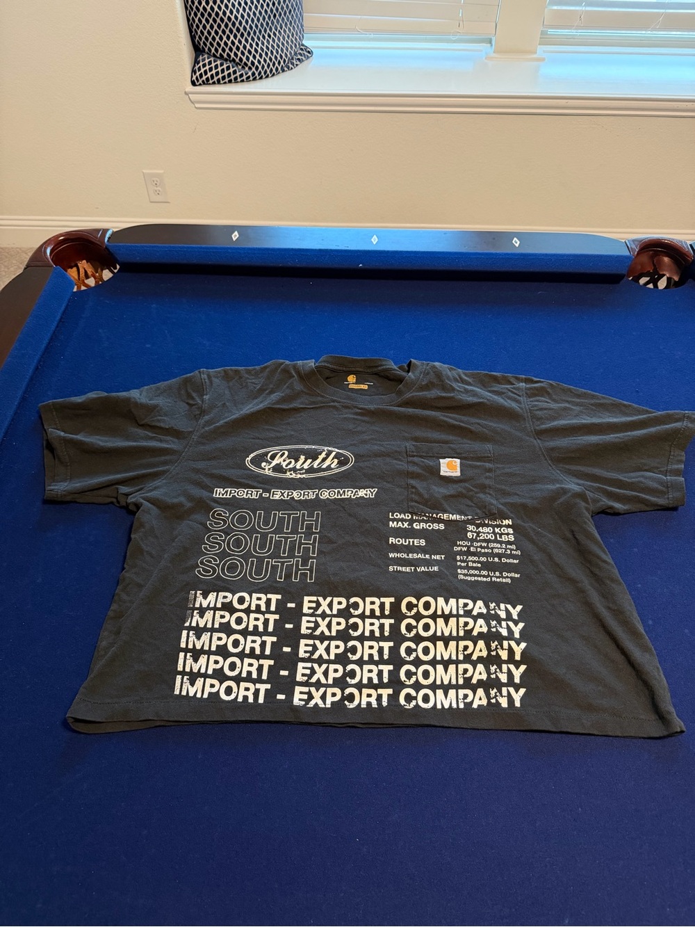 Carhartt Black Graphic 'South Import-Export' Short-Sleeve Tee